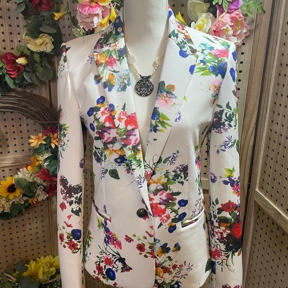 FXJC Woman Jackets & Blazers - Floral Women's Blazer